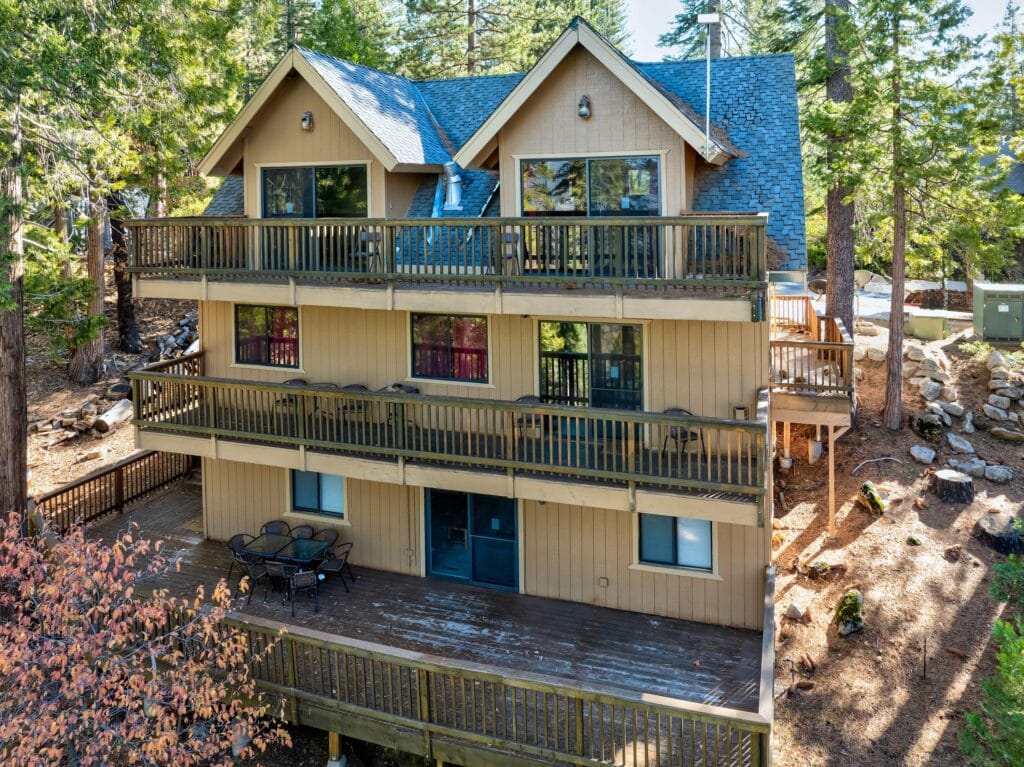 exterior of cabin, view of multiple decks