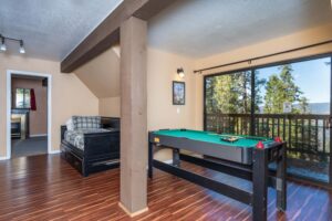 game room with twin bed