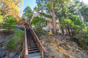 exterior stairs to cabin