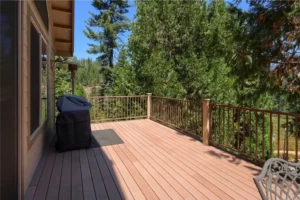 deck with forest view