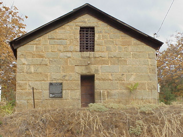 exterior of old stone jail