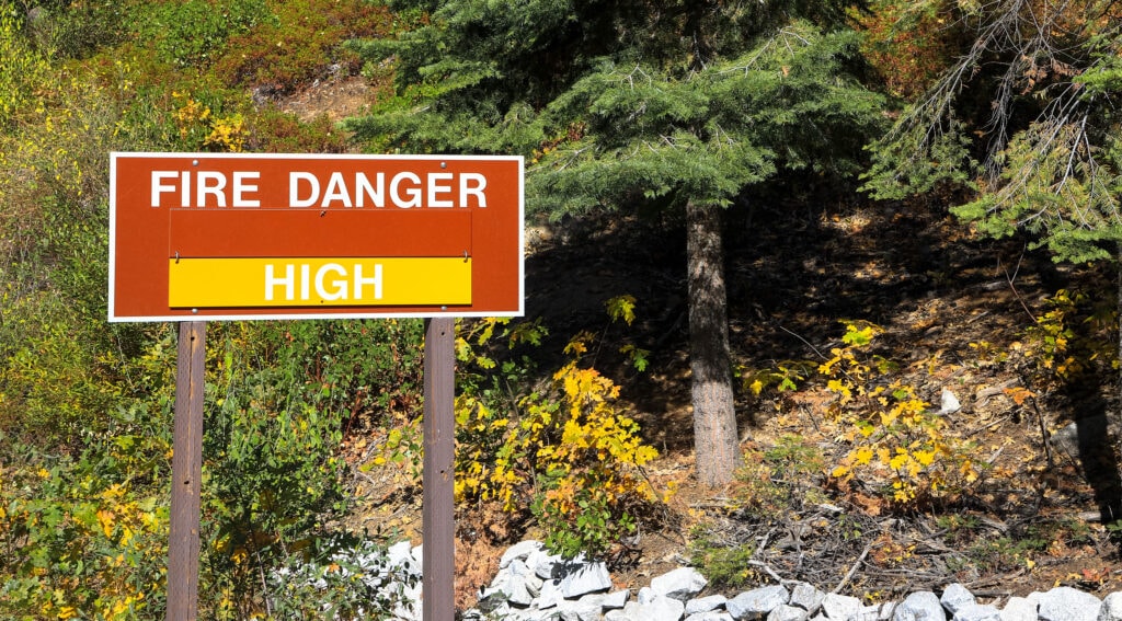 fire danger sign